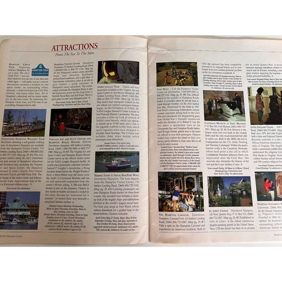 Historic Hampton Fishermans Wharf 1994 Visitors Guide Ad Advertisement Map Bookl - Picture 5 of 7